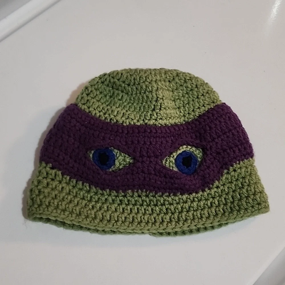 Teenage Mutant Ninja Turtles Donatello crochet beanie hat - Picture 1 of 2